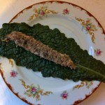stuffed kale leaf